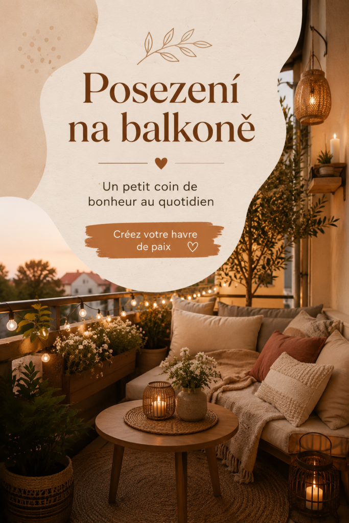 Balcon cosy aménagé avec des coussins et des plantes