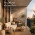 Aménagement d'une terrasse cosy avec des meubles confortables et des plantes.