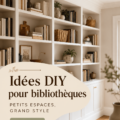 Une bibliothèque DIY moderne dans un petit espace de vie.