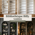 Bibliothèque Ikea transformée avec un style unique et créatif