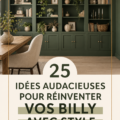 Bibliothèque Billy Ikea joliment décorée avec des plantes et des livres.