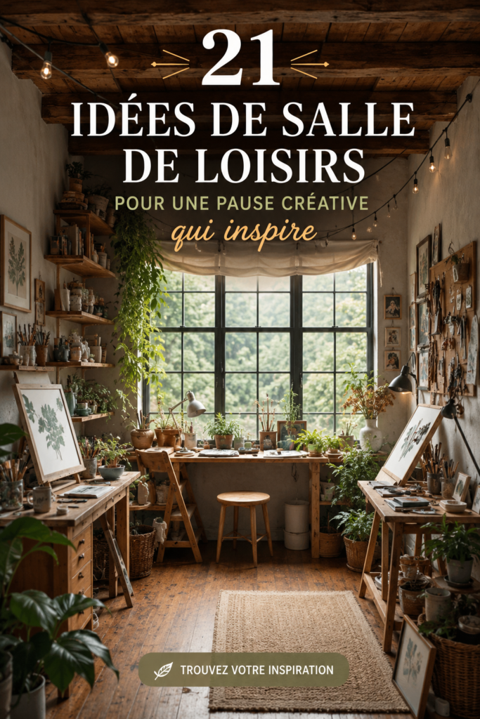 Un bureau créatif avec des éléments décoratifs inspirants et bien organisé, idéal pour travailler.