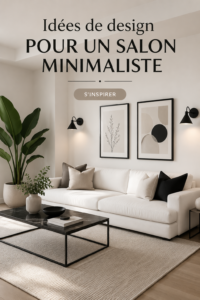 Salon minimaliste avec des couleurs douces et des meubles épurés