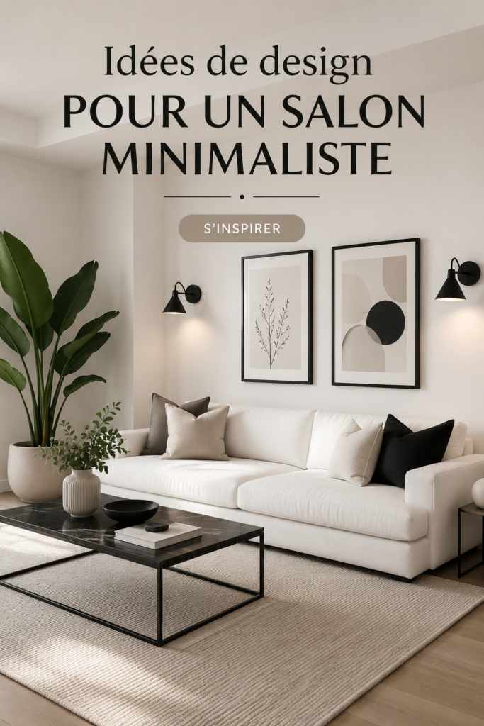 Salon minimaliste avec des couleurs douces et des meubles épurés