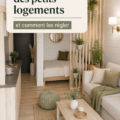 Un petit salon joliment aménagé avec des meubles multifonctionnels.