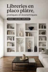 Une belle librerie en cartongesso dans un intérieur chaleureux