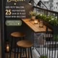 Un petit balcon aménagé avec des plantes et des meubles confortables