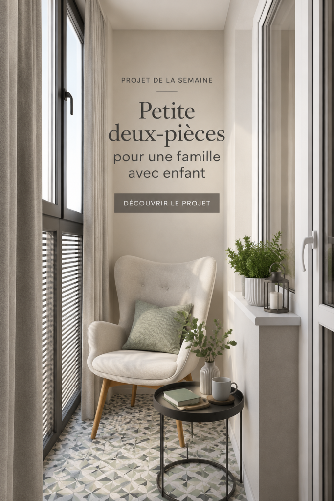 Un petit appartement familial bien aménagé avec des espaces fonctionnels et chaleureux.