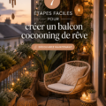 Un balcon cosy avec des plantes et des coussins confortables