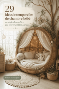Une belle chambre de bébé au style cottagecore avec des couleurs douces et des motifs floraux.