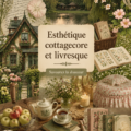 Intérieur de maison inspiré par l'esthétique cottagecore avec des éléments naturels et rustiques.