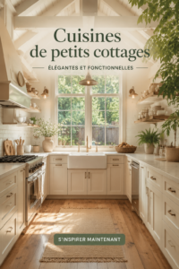 Cuisine de cottage minimaliste avec éléments fonctionnels et stylés