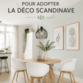 Déco scandinave lumineuse avec des couleurs douces et des meubles en bois clair.