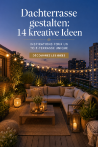 Terrasse aménagée avec des meubles confortables et des plantes décoratives.