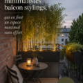 Balcon minimaliste avec des plantes et un mobilier simple pour un style épuré