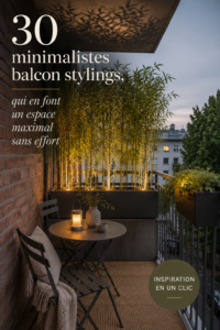 Balcon minimaliste avec des plantes et un mobilier simple pour un style épuré