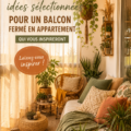Un balcon fermé lumineux avec des plantes et du mobilier cosy.