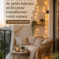 Un balcon décoré avec des plantes et un mobilier confortable.