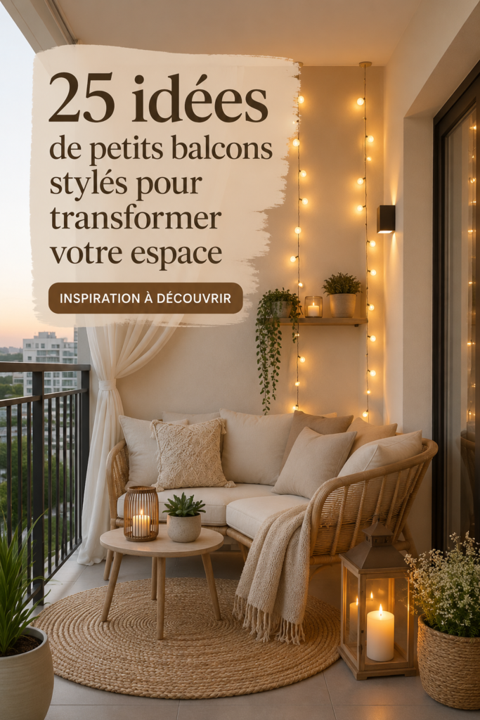 Un balcon décoré avec des plantes et un mobilier confortable.