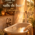 Salle de bain avec décoration cottage et éléments minimalistes