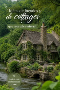 Façade charmante d'un cottage en bois avec un jardin fleuri