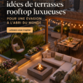 Terrasse luxueuse avec meubles confortables et vue dégagée