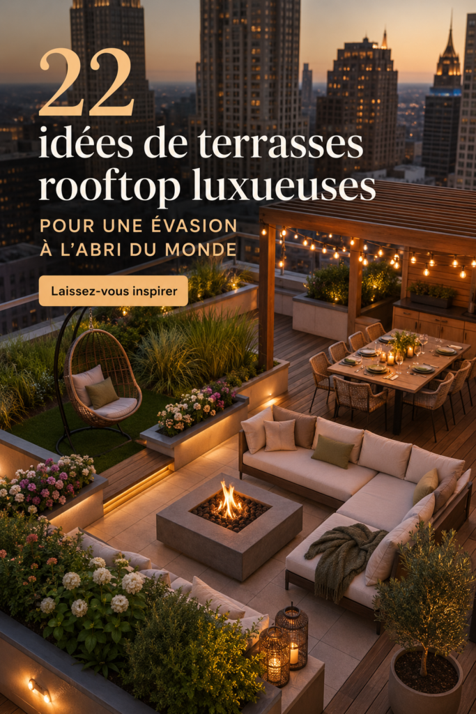 Terrasse luxueuse avec meubles confortables et vue dégagée