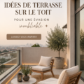 Terrasse sur toit aménagée avec un coin détente et des plantes