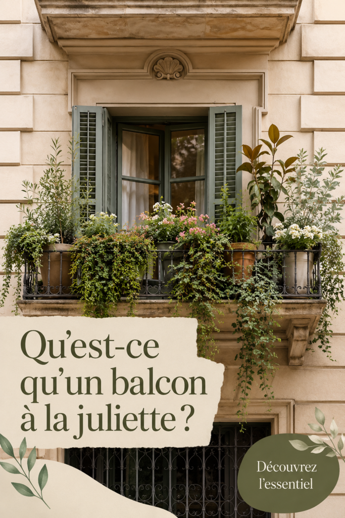 Un balcon à la Juliet adorné de fleurs, typique de l'élégance romantique.