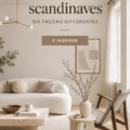 Un salon décoré dans un style scandinave avec des éléments naturels et des couleurs douces.