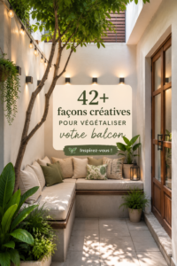 Un balcon verdoyant pleinement fleuri avec des pots colorés