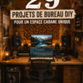Un bureau DIYpersonnalisé avec des éléments décoratifs et pratiques.