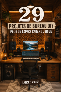 Un bureau DIYpersonnalisé avec des éléments décoratifs et pratiques.