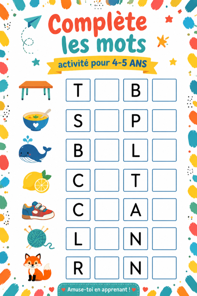 Une maman et son enfant jouant ensemble à un jeu éducatif de mots