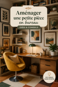 Aménagement d'une petite pièce en bureau chaleureux et pratique