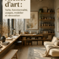 Aménagement d'un studio d'art avec peinture et matériaux créatifs
