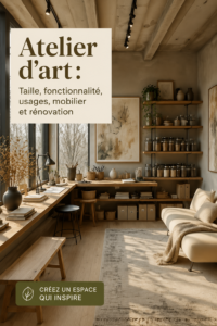 Aménagement d'un studio d'art avec peinture et matériaux créatifs