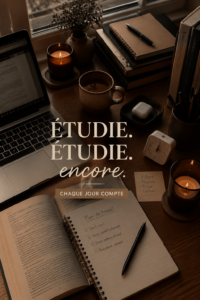 Femme étudiant avec son ordinateur portable et smartphone, inspirée par ses comptes Instagram