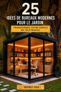 Bureau de jardin moderne avec vue sur le paysage