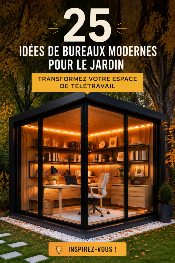 Bureau de jardin moderne avec vue sur le paysage