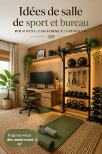 Aménagement d'un bureau avec espace fitness intégré pour stimuler la productivité