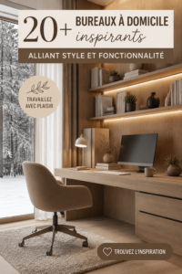 Un bureau à domicile cosy et stylé avec des plantes et des accessoires modernes