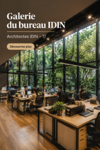 Bureau moderne d'IDIN avec un design épuré et fonctionnel