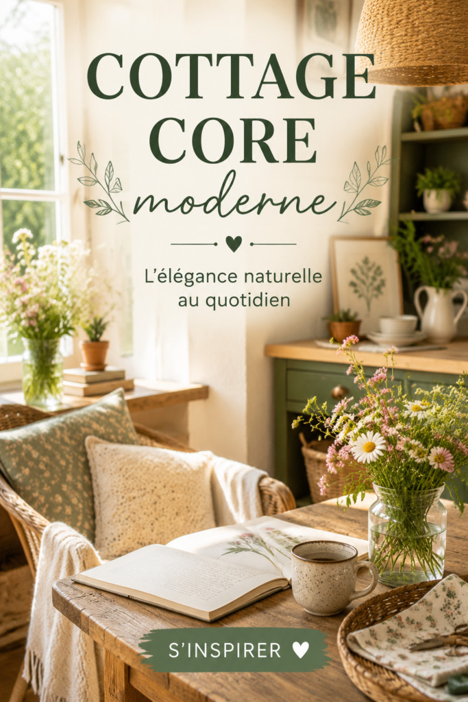 Intérieur chaleureux de style cottage moderne avec une décoration soignée.