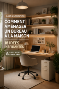Bureau à domicile élégant et fonctionnel avec décoration moderne
