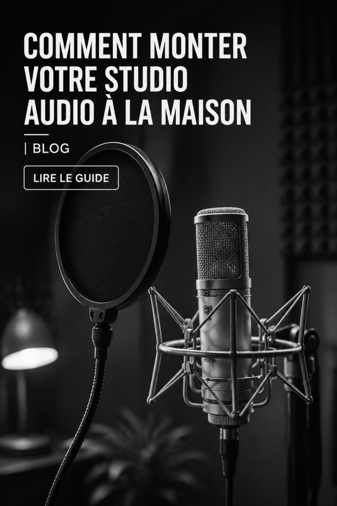Un coin de studio audio bien agencé avec des équipements modernes.