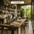 Un studio lumineux et inspirant avec une décoration moderne