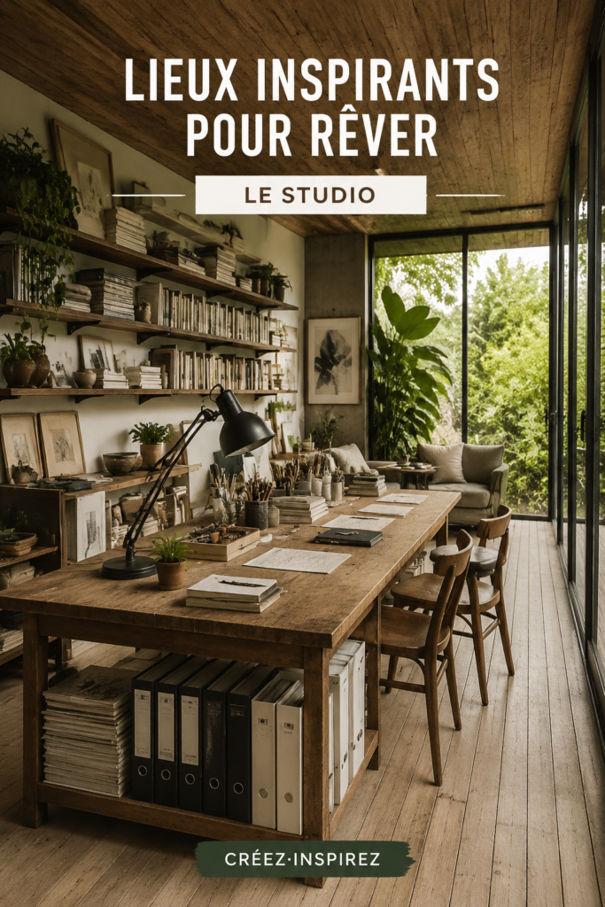 Un studio lumineux et inspirant avec une décoration moderne
