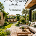 Un jardin bien aménagé avec des plantes colorées et mobilier accueillant.