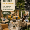 Un bureau moderne et chic avec des touches de décoration élégantes